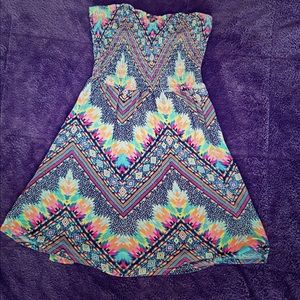 Open Back Multicolored Festival Dress Size L